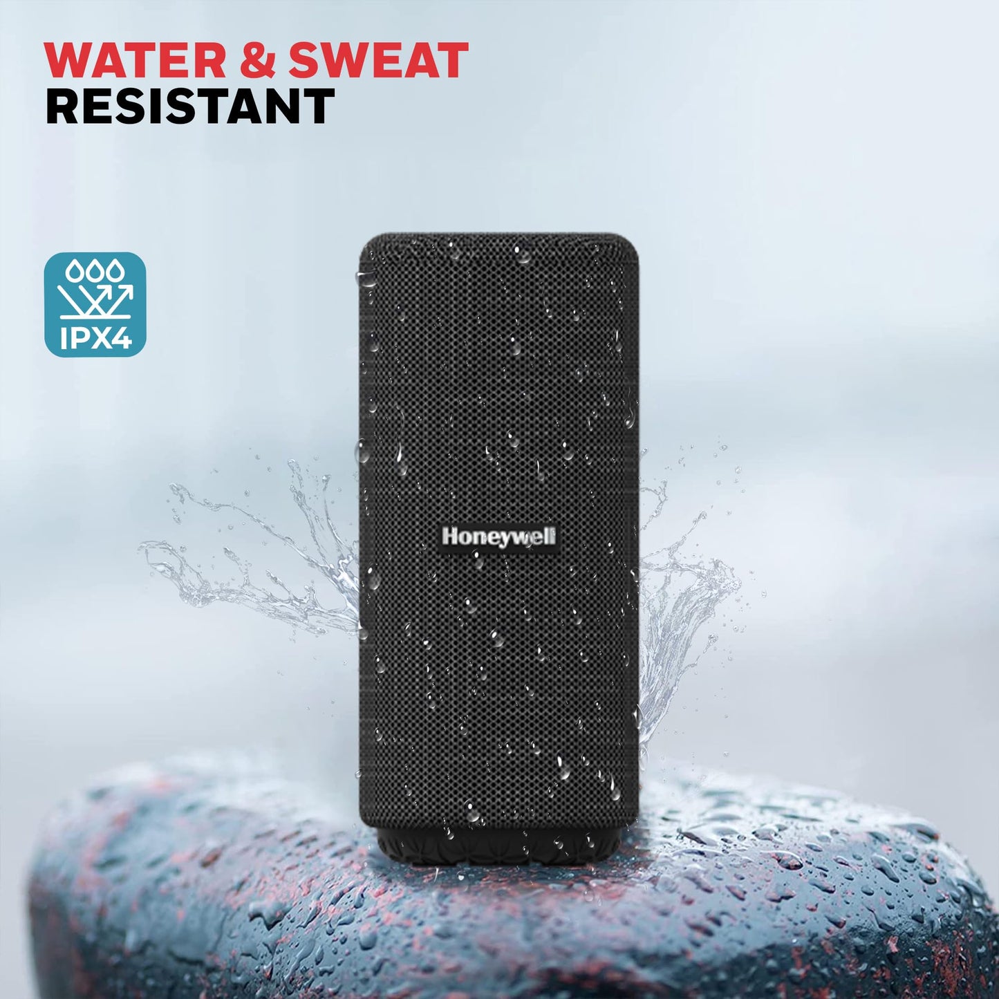 Honeywell Newly Launched Suono P300 10W 5.3 Bluetooth Speaker,9H Playtime, Deep Bass,IPX 4,TWS Feature,Fast Charging,SD Card,USB,AUX,Built-In Mic and 52mm Drivers,2 Years Manufacturer Warranty - Black - Itsmygadgets