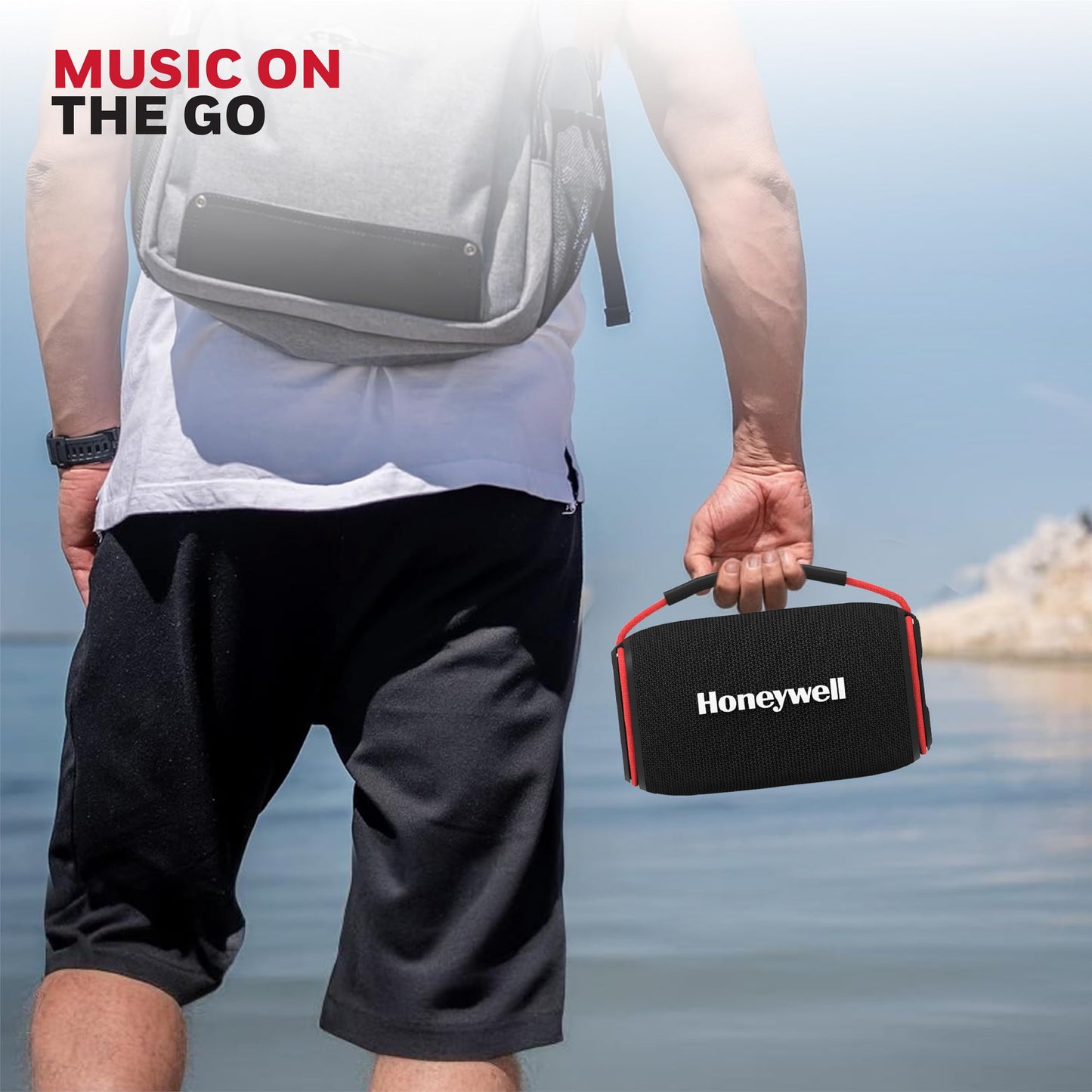 Honeywell Newly Launched Suono P400 15W 5.3 Bluetooth Speaker,Deep Bass Radiators,10H Playtime,IPX 6,TWS Feature,RGB Lights,SD Card,AUX,Type-C Port,Built-In Mic,78mm Drivers,2Yrs Manufacturer Warranty - Itsmygadgets