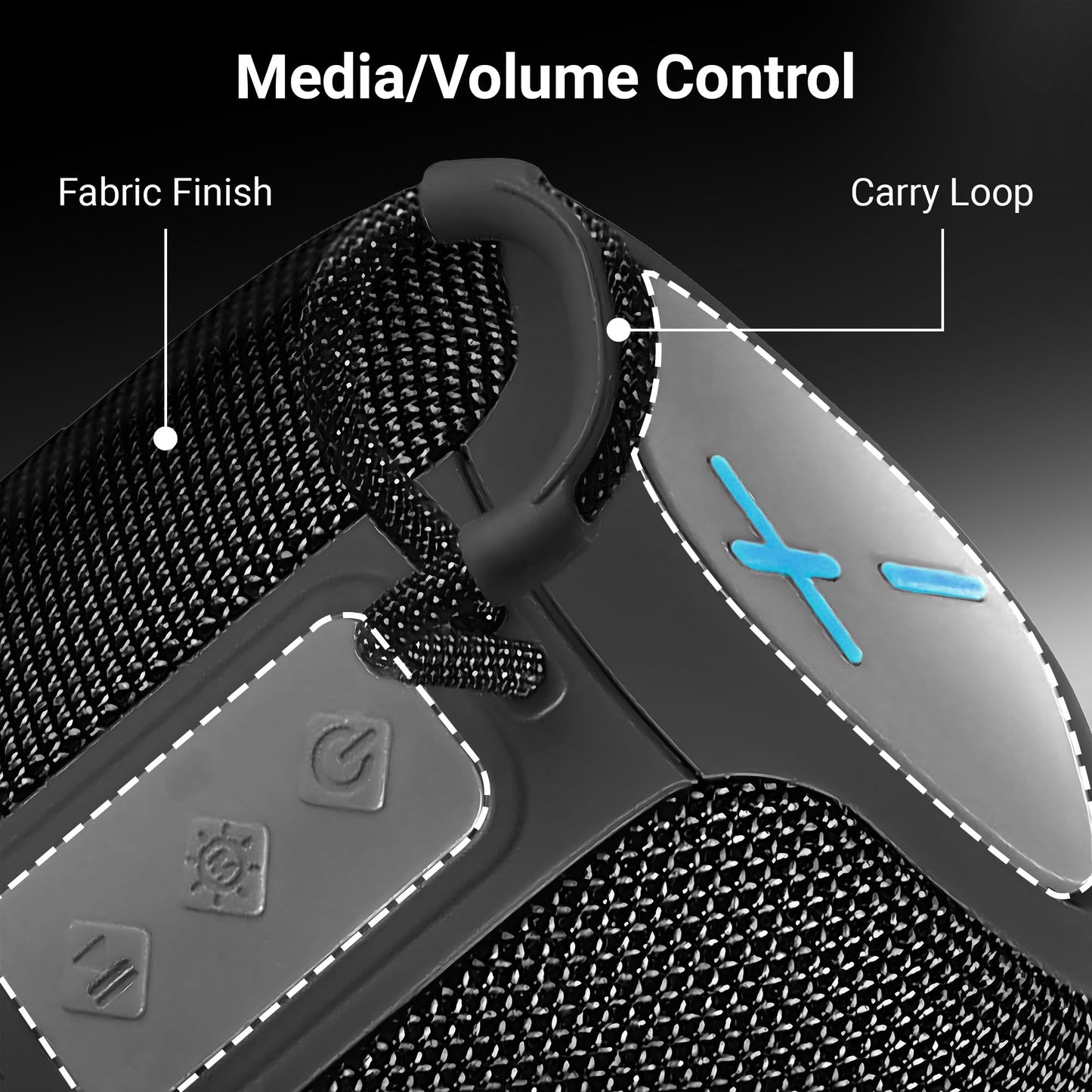 ZEBRONICS Sonic POD 22, Portable Bluetooth Speaker, 8 Watts, Upto 12 Hours Playback, Passive Radiator, BTv5.3 | TWS | USB | mSD, RGB LED, Call Function, Carry Loop (Gray) - Itsmygadgets