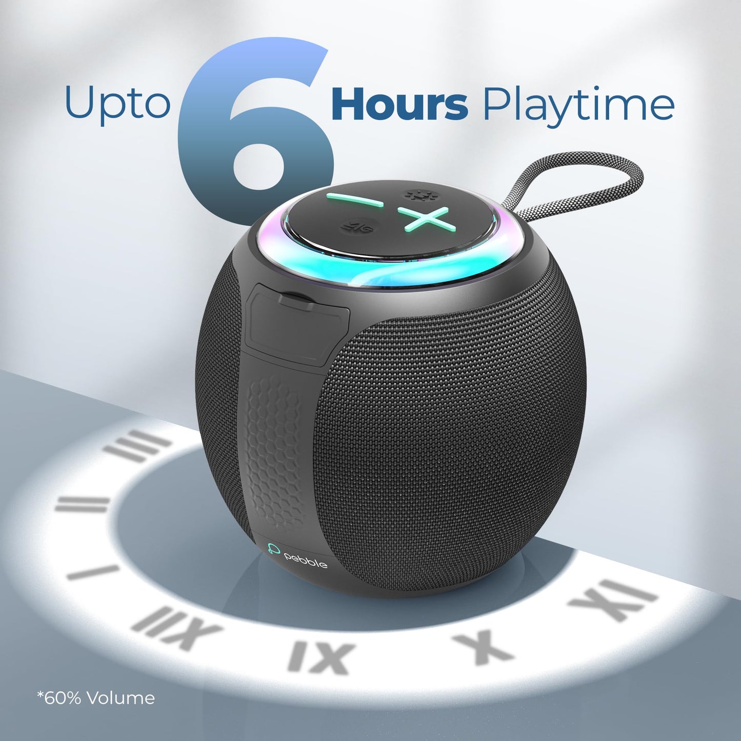 Pebble Boom 8W Bluetooth Speaker | Deep Bass | RGB LED | Bluetooth 5.3 | Voice Assistant | TWS Connectivity | 6 Hours Battery | Stylish Premium Design - Itsmygadgets