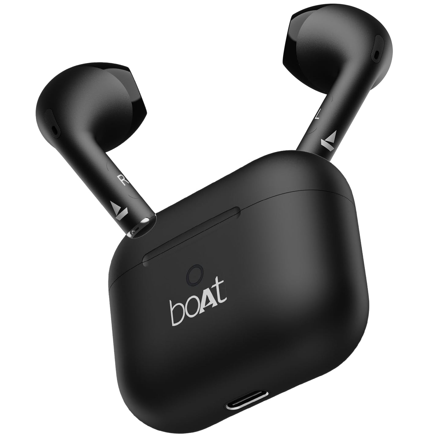 Boat Airdopes Joy, 35Hrs Battery, Fast Charge, IWP Tech, Low Latency, 2Mic ENx, Type-C Port, v5.3 Bluetooth Earbuds, TWS Ear Buds Wireless Earphones with mic(Jet Black) - Itsmygadgets