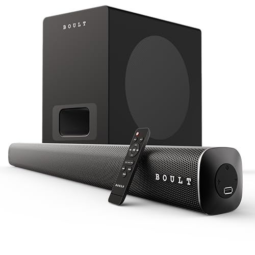 Boult Just Launched X120 2.1 Channel Bluetooth Soundbar with BoomX Subwoofer, 120-Watt Output Surround Sound, EQ Modes, Remote Accessibility, USB/HDMI/AUX & Optical Fiber Connectivity Sound bar for TV - Itsmygadgets
