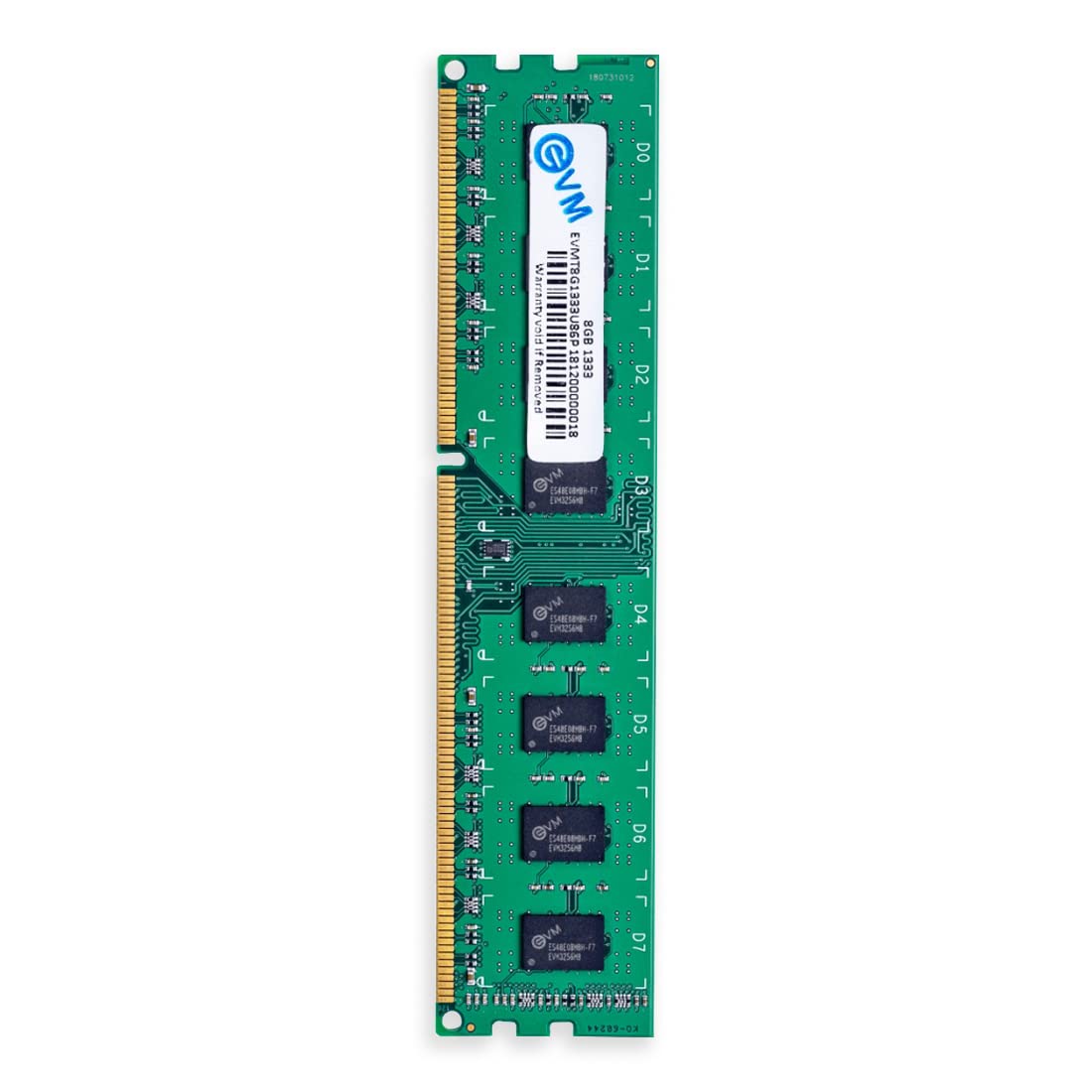 EVM 8GB DDR3 Desktop RAM 1333MHz Long-DIMM Memory - Boost Computer Speed and Performance with Low Latency and Durable Design - 10-Year Warranty (EVMT8G1333U86P) - Itsmygadgets