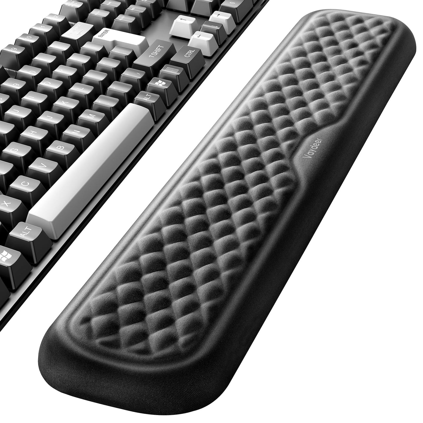 VAYDEER Keyboard Wrist Rest Pad Padded Memory Foam Hand Rest Support for Office, Computer, Laptop, Mac Typing and Wrist Pain Relief and Repair(17.32inch,Black) - Itsmygadgets