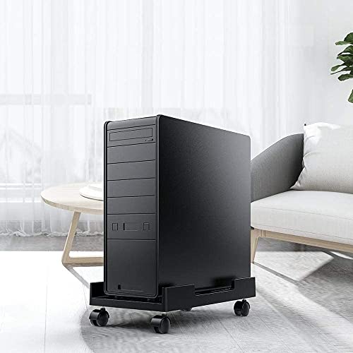 TORIVO VINTAZE Adjustable Heavy Duty CPU Trolley with Castor Wheels Computer Floor Stand Trolley CPU Stand (PVC Plastic) - Itsmygadgets