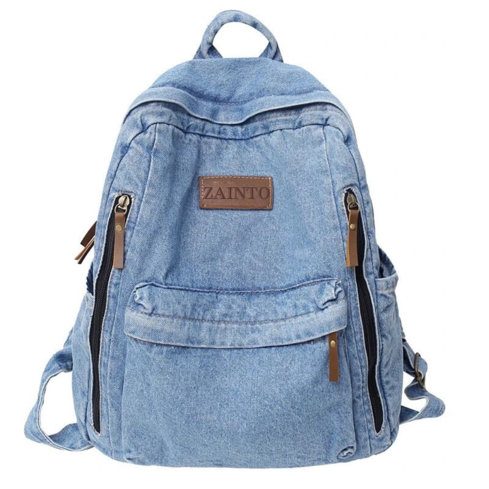 ZAINTO Denim Backpacks for men and women Stylish Outdoor Travel bag - Itsmygadgets