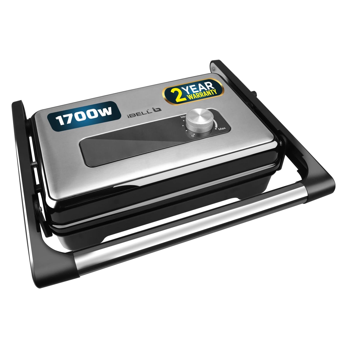iBELL SM1700G Sandwich Maker with Floating Hinges, 1700Watt, 180 Degree Openable Plates - Itsmygadgets