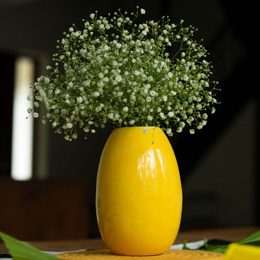 10club Ceramic Oval Vase | Flower Vase for Home Decor | Ceramic Vase | Blue - Itsmygadgets