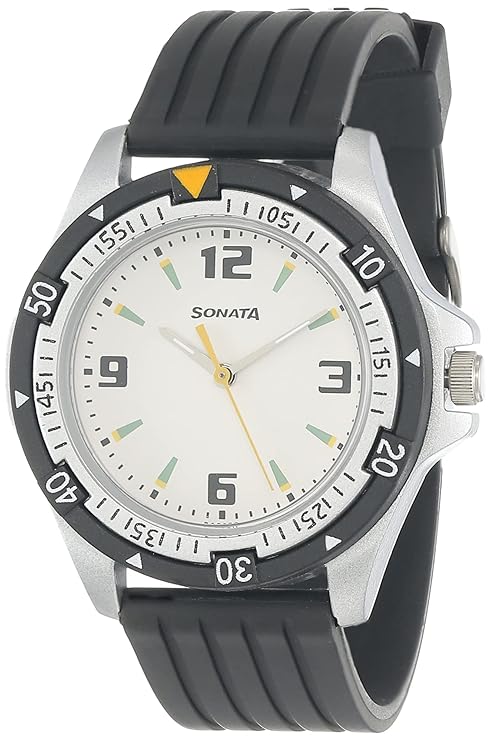 SF Quartz Analog White Dial Watch for Men-NS7930PP01 - Itsmygadgets
