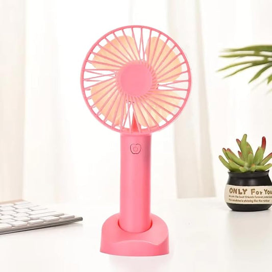 One94Store Mini USB Hand Fan – Rechargeable Portable Cooling Pink - Itsmygadgets