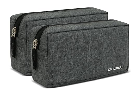 Cranique Travel Organizer Gadget Case – Electronics Storage Pouch Grey - Itsmygadgets