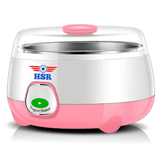 HSR Plastic and Stainless Steel Automatic Yogurt Maker (Size: 170x170x120mm, Bowl/Container Capacity: 900ml) - Itsmygadgets