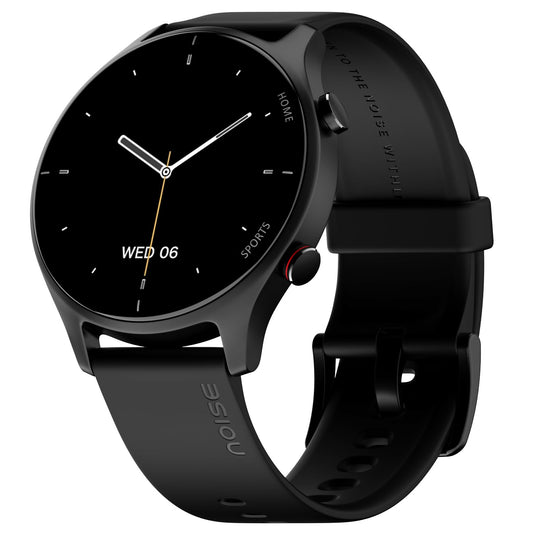 Noise Twist Round dial Smart Watch with Bluetooth Calling, 1.38" TFT Display, up-to 7 Days Battery, 100+ Watch Faces, IP68, Heart Rate Monitor, Sleep Tracking (Jet Black) - Itsmygadgets