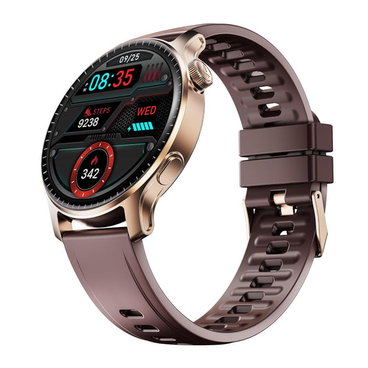 boAt New Launch Ultima Prime Smartwatch with 1.43" AMOLED Display, Personalized Fitness Nudges, Functional Crown,100+ Sports Modes, Watch Face Studio (Royal Berry), Brown - Itsmygadgets
