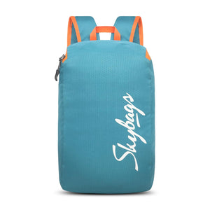 Skybags Casual Daypack 15L With Spacious Compartment, Webbing Grab Handle & Highlight Zippers Standard Backpack| Teal Blue | Klik