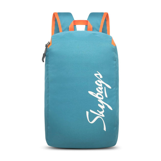 Skybags Casual Daypack 15L With Spacious Compartment, Webbing Grab Handle & Highlight Zippers Standard Backpack| Teal Blue | Klik - Itsmygadgets