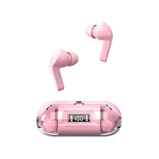 Eagle Eye Bluetooth Air Buds with Noise Cancelling | Wireless TWS Earbuds with Charging, Touch Control, and HD Sound | Sweatproof Design for Calls, Workouts & Travel (Pink) - Itsmygadgets