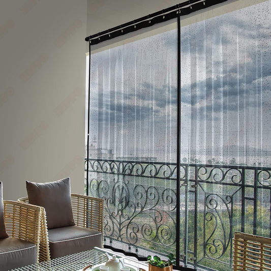 HIPPO Outdoor Transparent PVC Solid Waterproof Curtain for Balcony All Seasons (4.5FTX7.5FT, Pack of 1) - Itsmygadgets