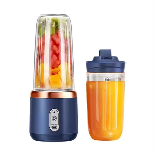 Qlect Portable Blender Electric Juicers Fruit Mixers USB Rechargeable Smoothie Mini Personal Juicer 6 Blades 3Gears With 1500 Mah Rechargeable Battery-Smoothie Blender - Itsmygadgets