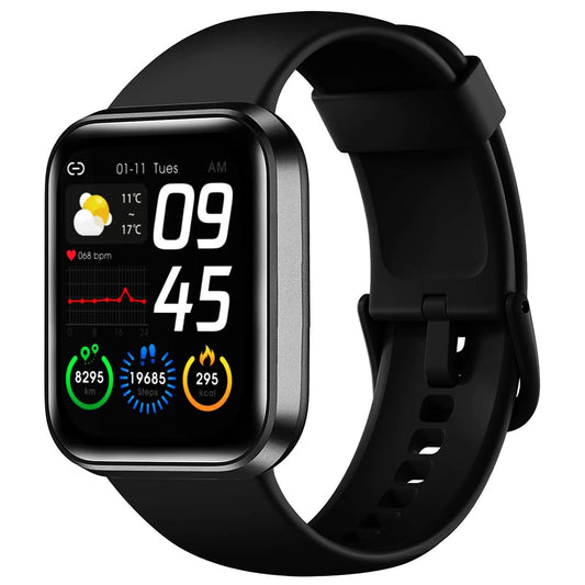 M I D116 Fitness Band Smart Watch for Men, Women, Boys, Girls, Kids – Single Touch Interface, Water Resistant, Workout Modes, Quick Charge Sports Smartwatch – Black - Itsmygadgets