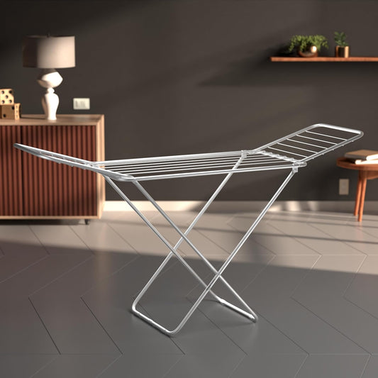 Amazon Basics Premium Cloth Drying Stand - 3 Way Folding, Lightweight, 42 Feet Drying Length - Itsmygadgets