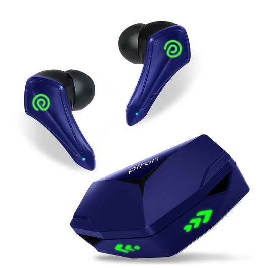 pTron Newly Launched Bassbuds B91 Plus TWS Earbuds with 38ms Low Latency, AI-ENC Stereo Calls, 45Hrs Playtime, Dual HD Mic, in-Ear Bluetooth 5.3 Headphones, Fast Type-C Charging & IPX5 (Blue) - Itsmygadgets