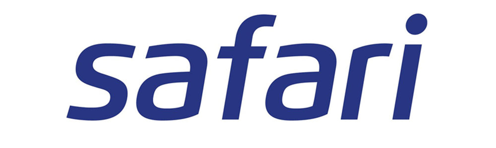 Safari logo in blue on a white background