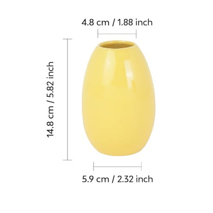 10club Ceramic Oval Vase | Flower Vase for Home Decor | Ceramic Vase | Blue - Itsmygadgets