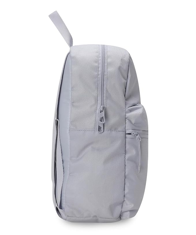 Gray backpack on a white background