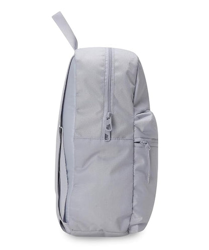 Gray backpack on a white background