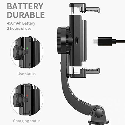 BKN® Q08 Foldable Handheld Gimbal 1-Aixs Stabilizer Stick with Bluetooth Wireless Remote - Itsmygadgets