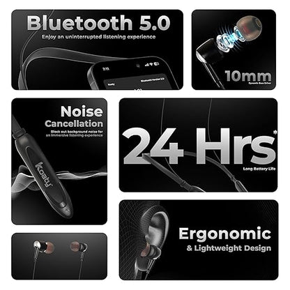 Koaty Bluetooth Neckband Earphones – Deep Bass & Long Battery - Itsmygadgets