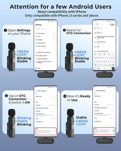 Step-by-step guide for Android users on how to connect a device with OTG connection using smartphone settings.