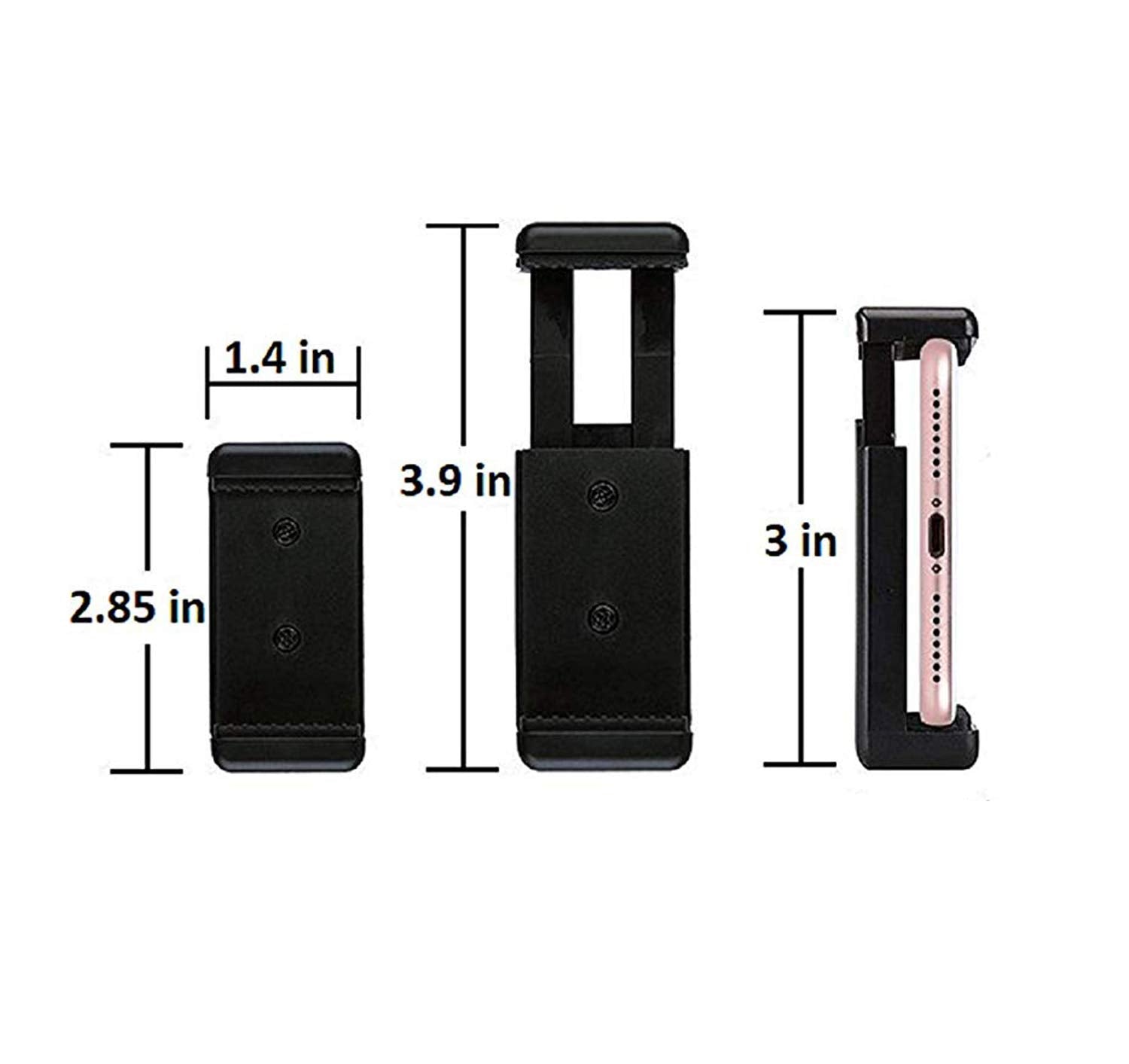 Black watch strap with measurements on a white background