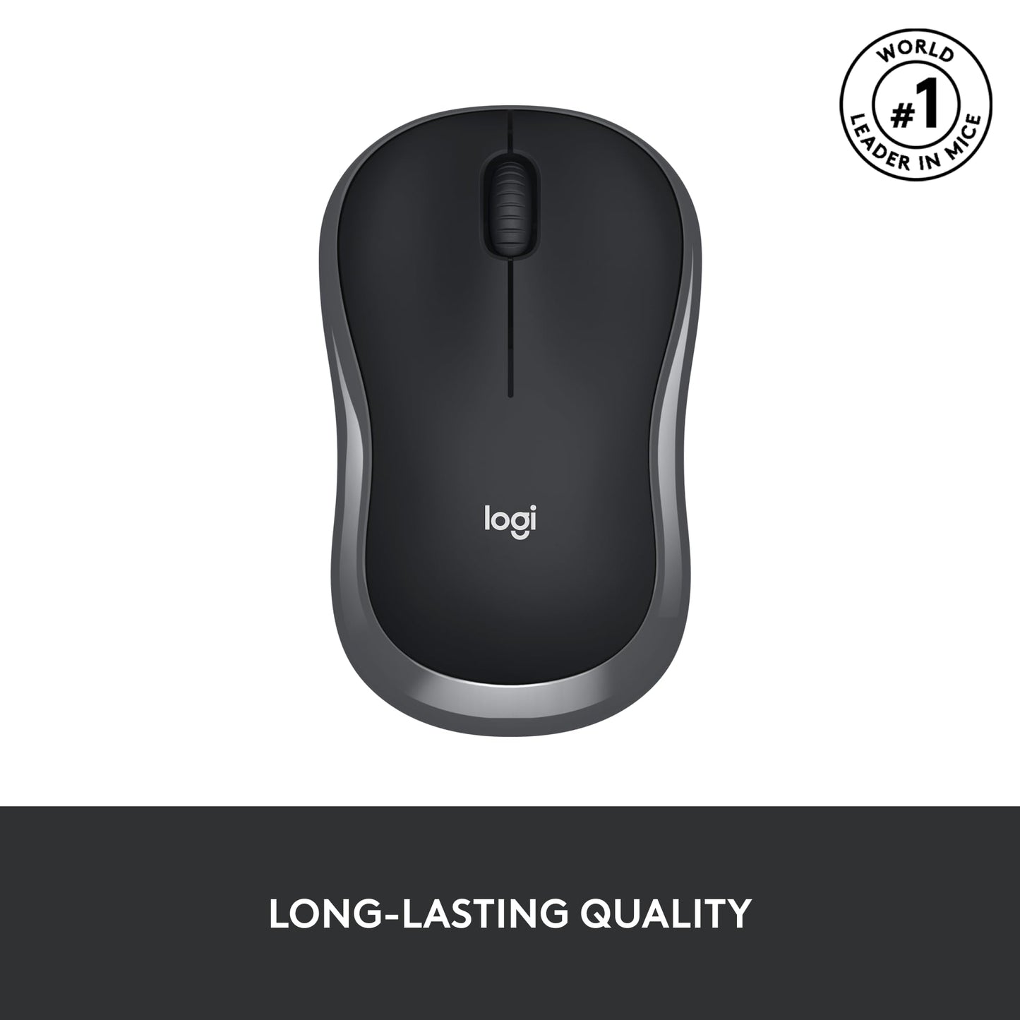 Logitech M186 Wireless Mouse, 2.4GHz with USB Mini Receiver, 12-Month Battery Life, 1000 DPI Optical Tracking, Ambidextrous, Compatible with PC, Mac, Laptop - Itsmygadgets