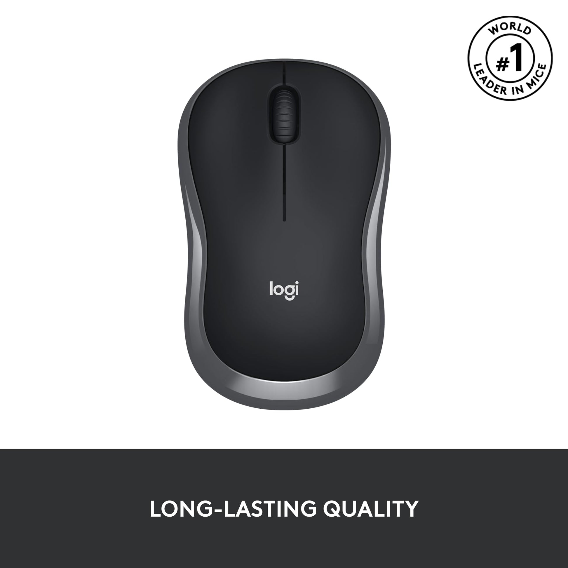 Logitech M186 Wireless Mouse, 2.4GHz with USB Mini Receiver, 12-Month Battery Life, 1000 DPI Optical Tracking, Ambidextrous, Compatible with PC, Mac, Laptop - Itsmygadgets