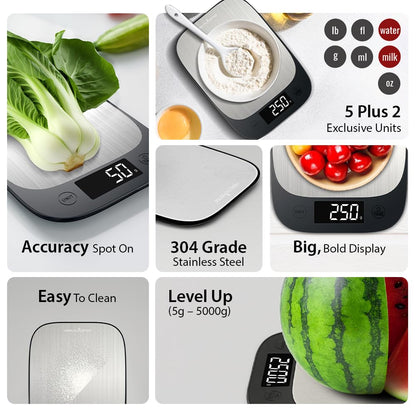 HealthSense Weight Machine for Kitchen, Kitchen Food Weighing Scale for Health Fitness - Itsmygadgets