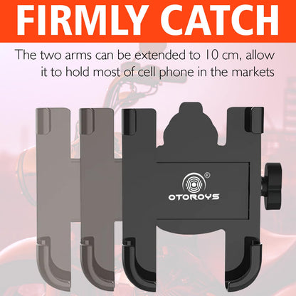 OTOROYS 1 YEAR WARRANTY Universal Bike Mount Holder Metal Body 360 Degree Rotating - Itsmygadgets