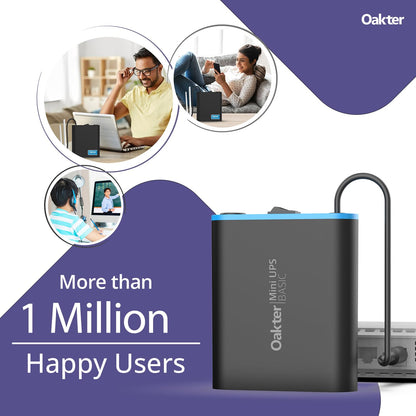 Oakter Mini UPS Basic for WiFi Router – 3 Hours Backup
