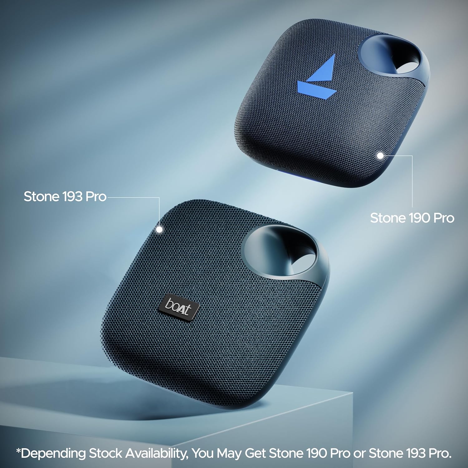boAt Stone 193 Pro / Stone190 Pro with 5W Signature Sound, Up to 12hrs of Playtime, TWS Feature, Built-in Mic, Bluetooth v5.3, AUX Port, TF Card, IPX6 & Type-C Bluetooth Speaker (Tropical Blue) - Itsmygadgets