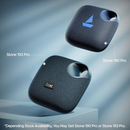 boAt Stone 193 Pro / Stone190 Pro with 5W Signature Sound, Up to 12hrs of Playtime, TWS Feature, Built-in Mic, Bluetooth v5.3, AUX Port, TF Card, IPX6 & Type-C Bluetooth Speaker (Tropical Blue) - Itsmygadgets