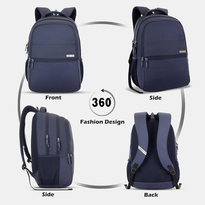 Lavie Sport 47cm Osprey 28 litres Laptop Backpack for Men & Women | Business Laptop Bag | Upto 15.6" Notebook/MacBook Compatible (Navy) - Itsmygadgets