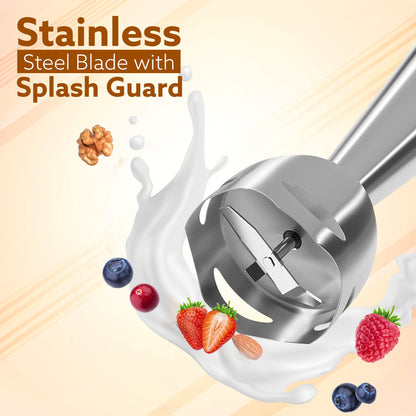 AGARO Regency Hand Blender, 600W, Variable Speed Modes & Speed Regulator, Stainless Steel - Itsmygadgets