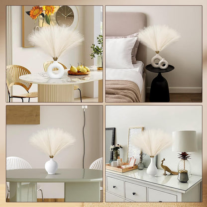 CURATED CART 2 Pcs Faux Pampas Grass - 24 inch Artificial Fluffy Flowers for Home Decor - Itsmygadgets