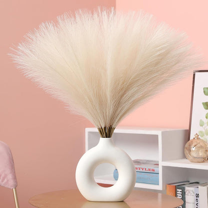 CURATED CART 2 Pcs Faux Pampas Grass - 24 inch Artificial Fluffy Flowers for Home Decor - Itsmygadgets