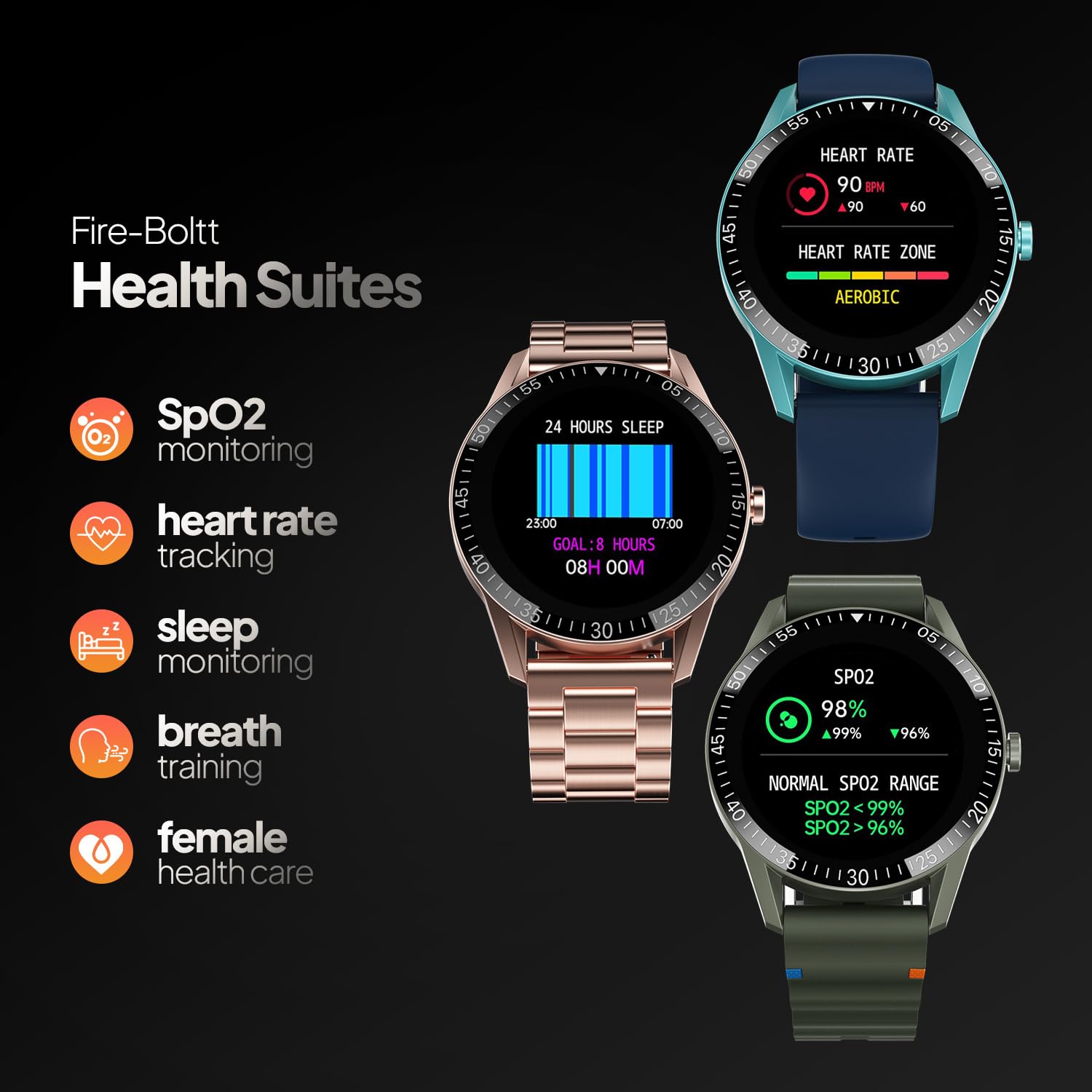 Fire-Boltt Talk Bluetooth Calling Smartwatch, 1.39" TFT Display with Dual Button, Hands On Voice Assistance, 120 Sports Modes, in Built Mic & Speaker (Talk, Green Wave) - Itsmygadgets