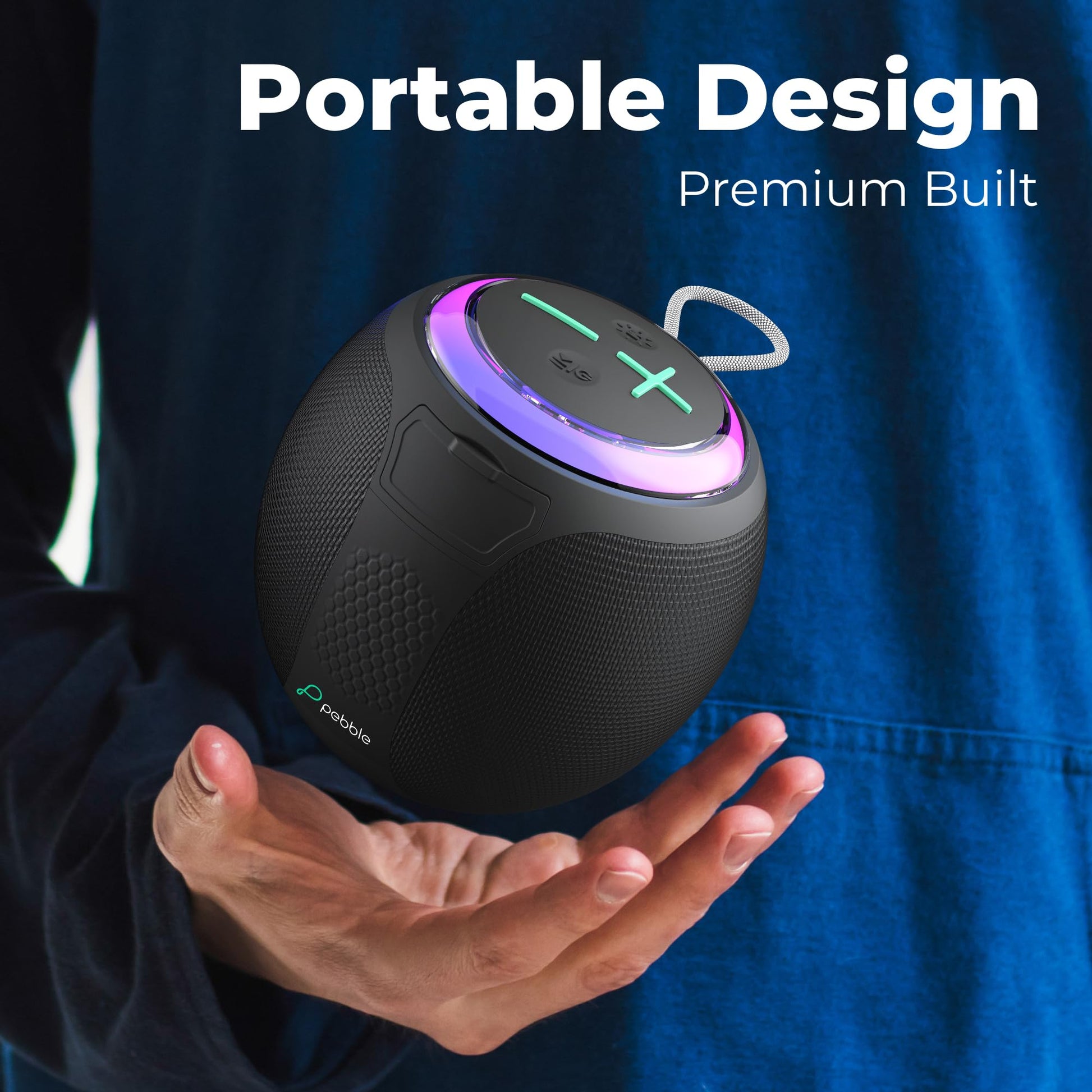 Pebble Boom 8W Bluetooth Speaker | Deep Bass | RGB LED | Bluetooth 5.3 | Voice Assistant | TWS Connectivity | 6 Hours Battery | Stylish Premium Design - Itsmygadgets