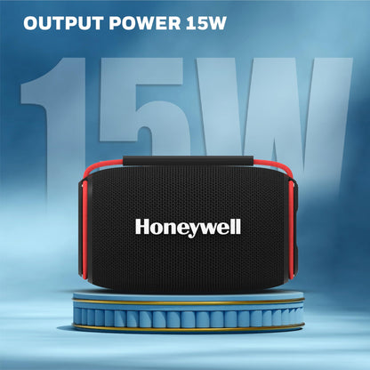 Honeywell Newly Launched Suono P400 15W 5.3 Bluetooth Speaker,Deep Bass Radiators,10H Playtime,IPX 6,TWS Feature,RGB Lights,SD Card,AUX,Type-C Port,Built-In Mic,78mm Drivers,2Yrs Manufacturer Warranty - Itsmygadgets
