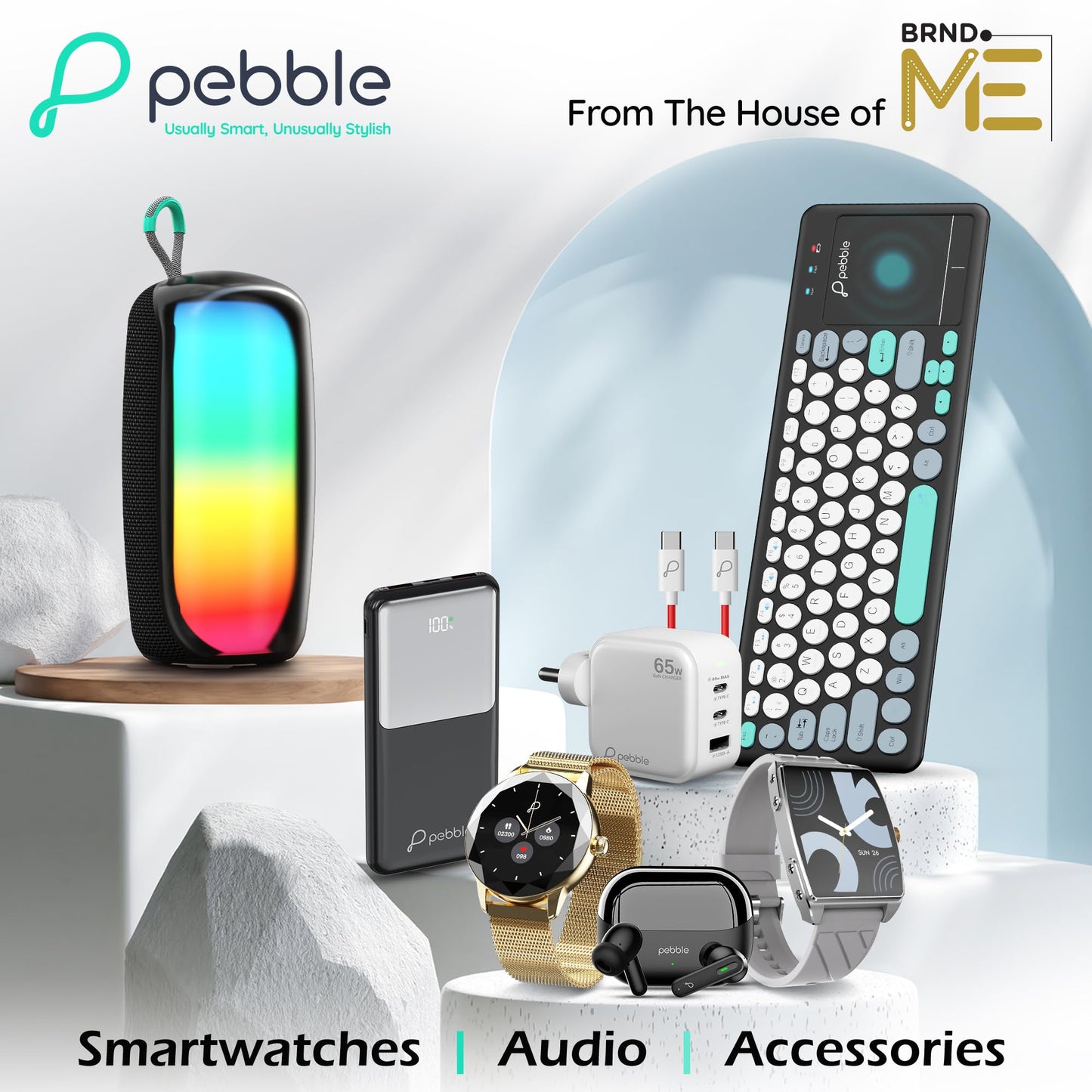 Pebble Boom 8W Bluetooth Speaker | Deep Bass | RGB LED | Bluetooth 5.3 | Voice Assistant | TWS Connectivity | 6 Hours Battery | Stylish Premium Design - Itsmygadgets