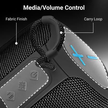 ZEBRONICS Sonic POD 22, Portable Bluetooth Speaker, 8 Watts, Upto 12 Hours Playback, Passive Radiator, BTv5.3 | TWS | USB | mSD, RGB LED, Call Function, Carry Loop (Gray) - Itsmygadgets